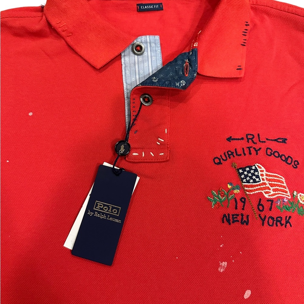 Polo Ralph Lauren Classic-Fit Mesh Graphic Shot-Sleeve NWT Large Soft Cotton - Picture 7 of 13